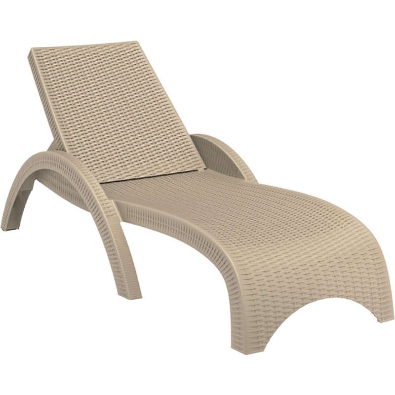 Ξαπλώστρα Fiji Πολυπροπυλενίου Taupe 187x73x44 εκ.