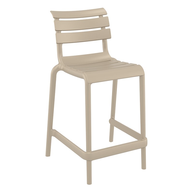 Σκαμπό Μπαρ Helen 65 Πολυπροπυλενίου Taupe 52x55x95 εκ.
