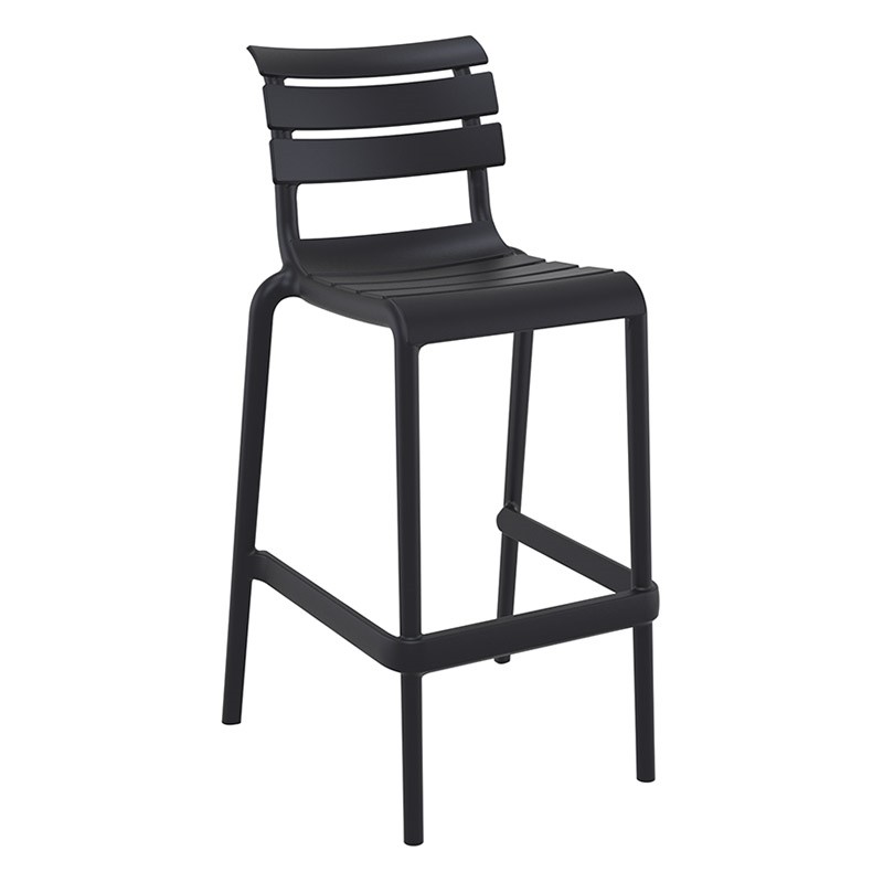 Σκαμπό Μπαρ Helen 75 Πολυπροπυλενίου Μαύρο 53x55x105 εκ.