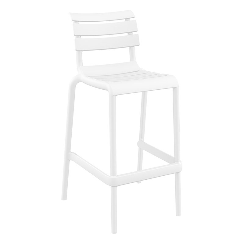 Σκαμπό Μπαρ Helen 75 Πολυπροπυλενίου Λευκό 53x55x105 εκ.