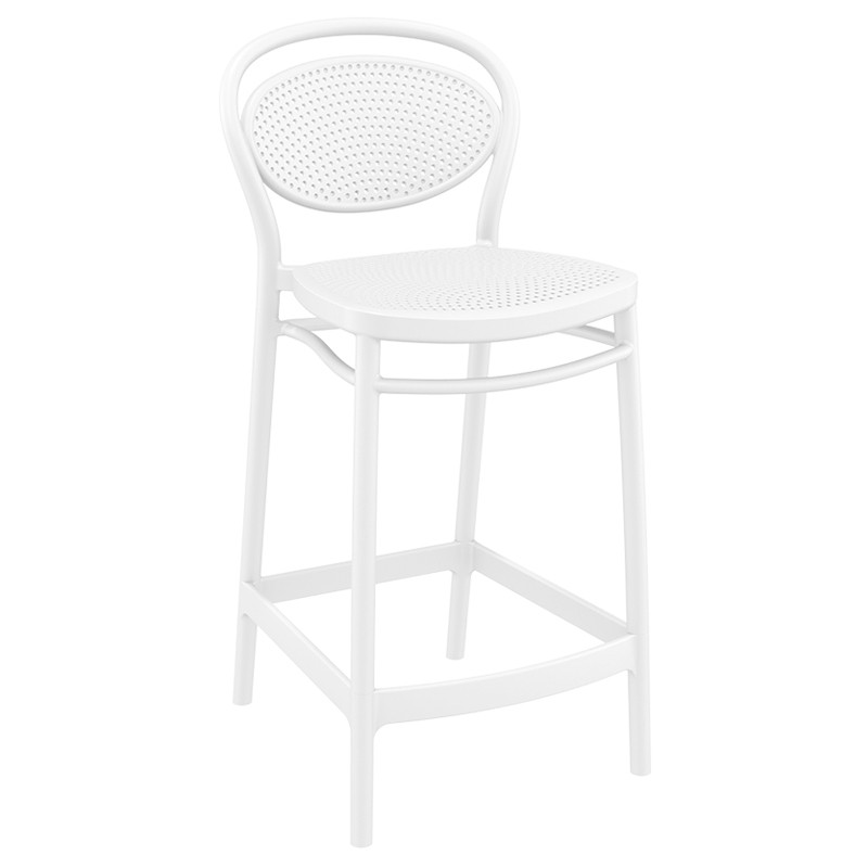 Σκαμπό Μπαρ Marcel 65 Πολυπροπυλενίου Λευκό 44x50x96 εκ.