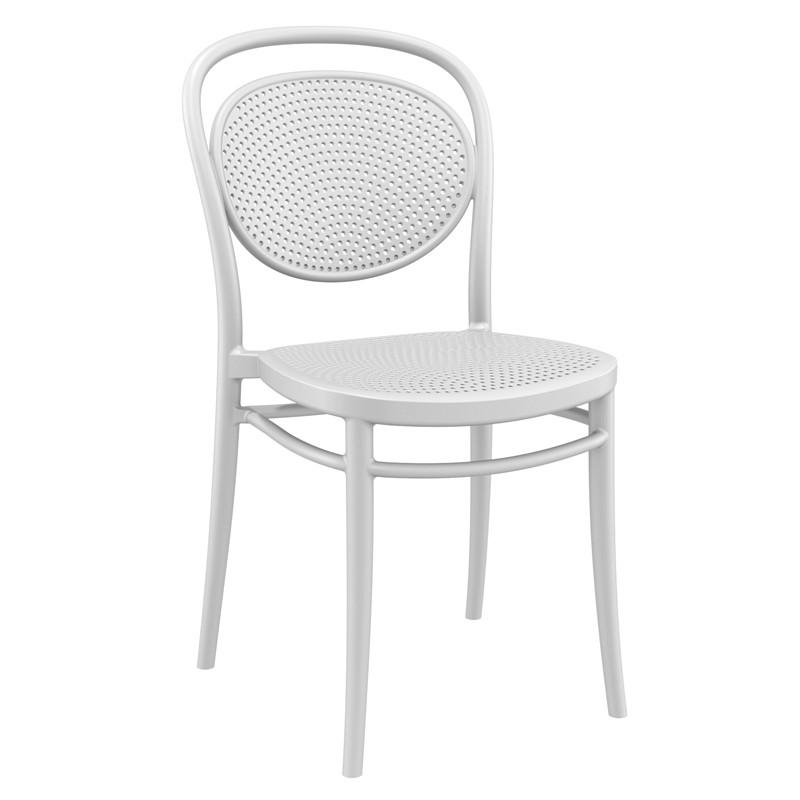 Κάρεκλα Κήπου Marcel Πολυπροπυλενίου Λευκή 45x52x85 εκ.