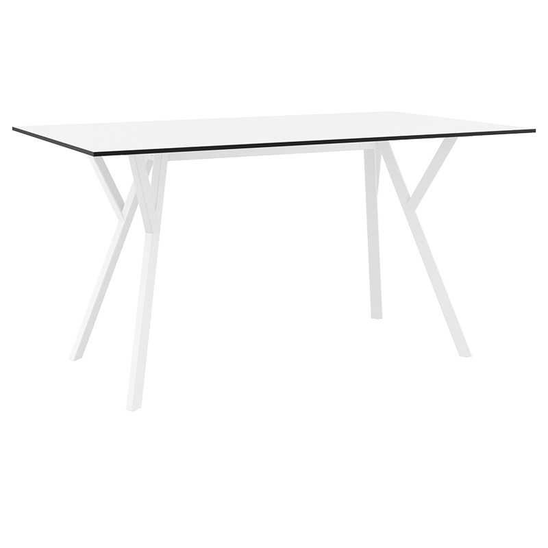 Τραπέζι Κήπου Max HPL Laminate 12mm - Πολυπροπυλενίου Λευκό 140x80x74 εκ.