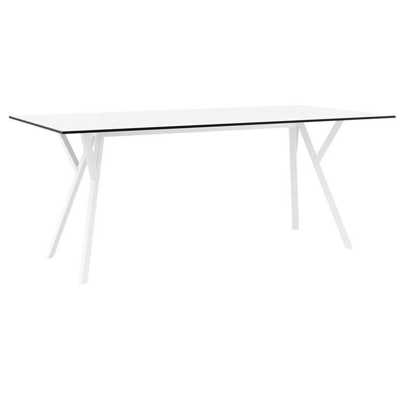 Τραπέζι Κήπου Max HPL Laminate 12mm - Πολυπροπυλενίου Λευκό 180x90x74 εκ.