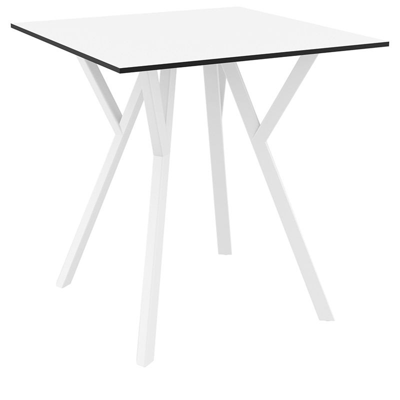 Τραπέζι Κήπου Max HPL Laminate 12mm - Πολυπροπυλενίου Λευκό 70x70x74 εκ.
