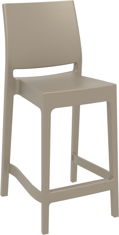 Σκαμπό Μπαρ Maya 65 Πολυπροπυλενίου Taupe 44x50x98 εκ.
