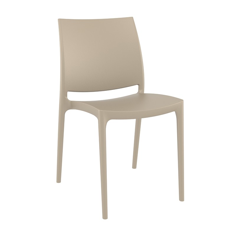 Κάρεκλα Κήπου Maya Πολυπροπυλενίου Taupe 44x50x81 εκ.