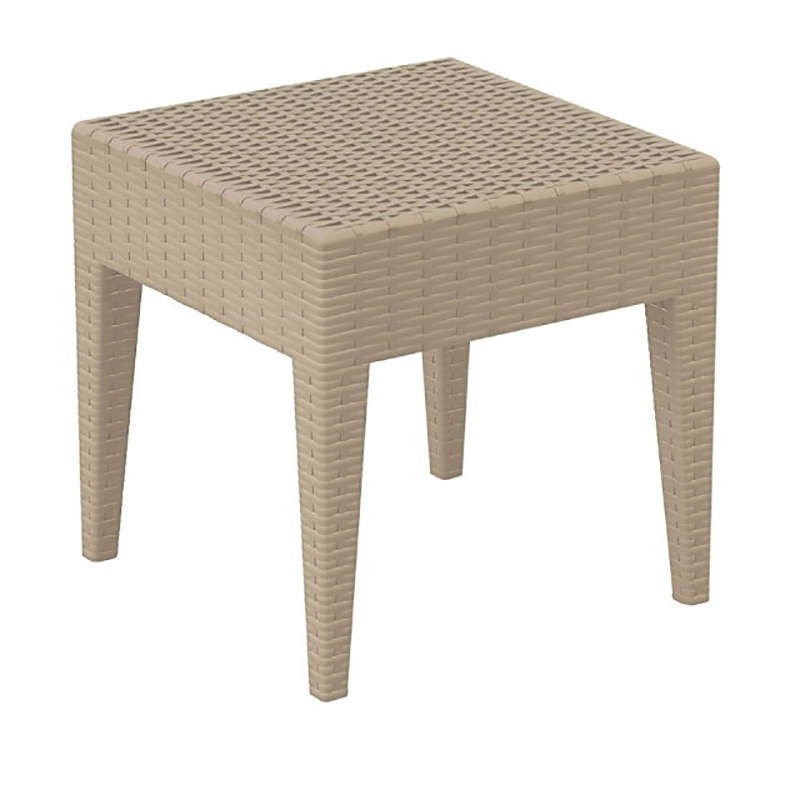 Τραπέζι Κήπου Miami Πολυπροπυλενίου Taupe 45x45x45 εκ.