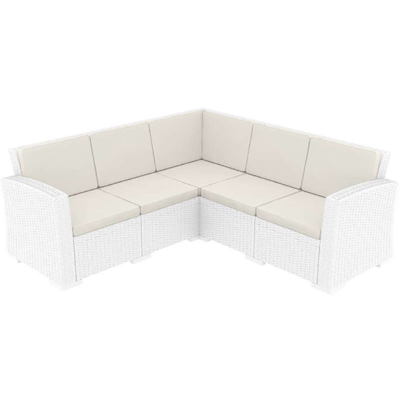 Σετ Μαξιλάρια Monaco για Γωνία Εκρού 67x59x39 - 59x39x7 - 58x58x7 εκ.