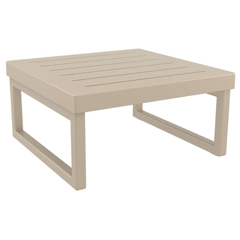 Τραπέζι Κήπου Mykonos Πολυπροπυλενίου Taupe 65x65x33 εκ.