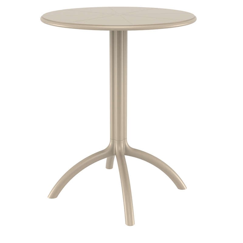 Τραπέζι Κήπου Octopus Πολυπροπυλενίου Taupe Φ60x75 εκ.