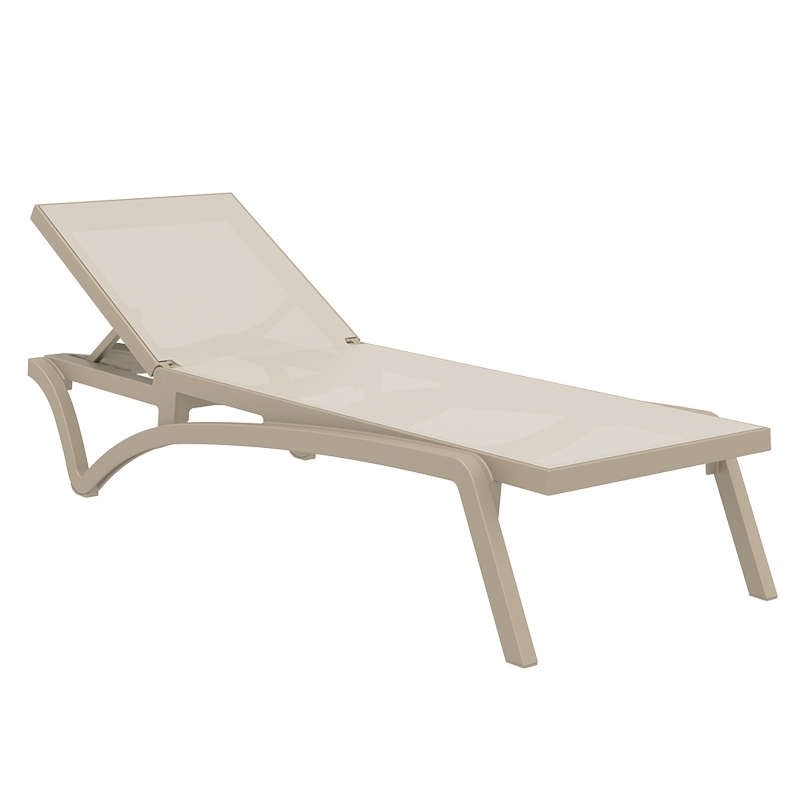 Ξαπλώστρα Pacific Πολυπροπυλενίου Taupe 193x68x35 εκ.