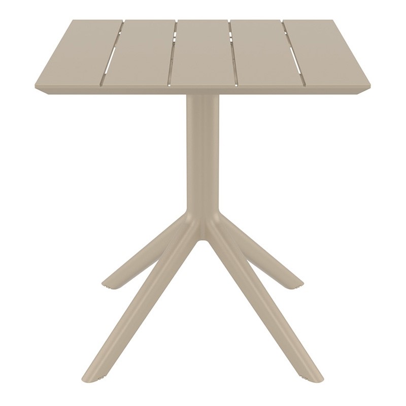 Τραπέζι Κήπου Paris Πολυπροπυλενίου Taupe 70x70x74 εκ.