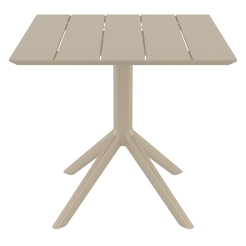 Τραπέζι Κήπου Paris Πολυπροπυλενίου Taupe 80x80x74 εκ.