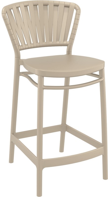 Σκαμπό Μπαρ Portofino 65 Πολυπροπυλενίου Taupe 48x52x96 εκ.