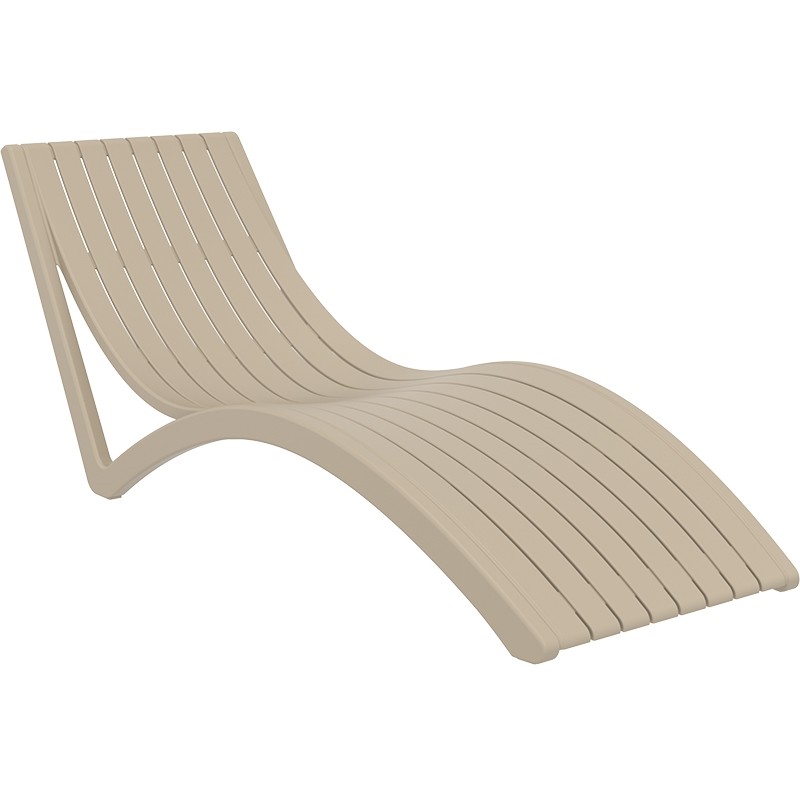 Ξαπλώστρα Slim Πολυπροπυλενίου Taupe 180x72x70 εκ.