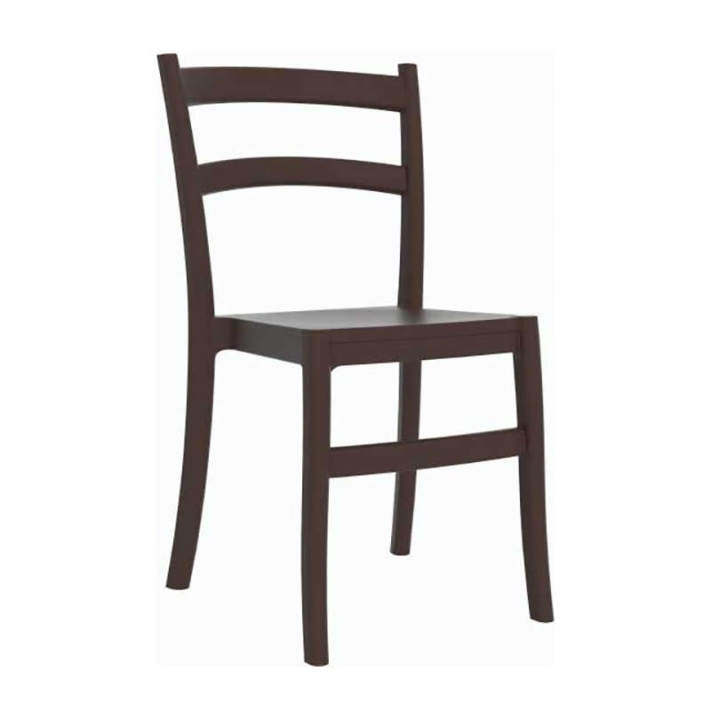 Κάρεκλα Κήπου Tiffany Πολυπροπυλενίου Καφέ 45x51x85 εκ.
