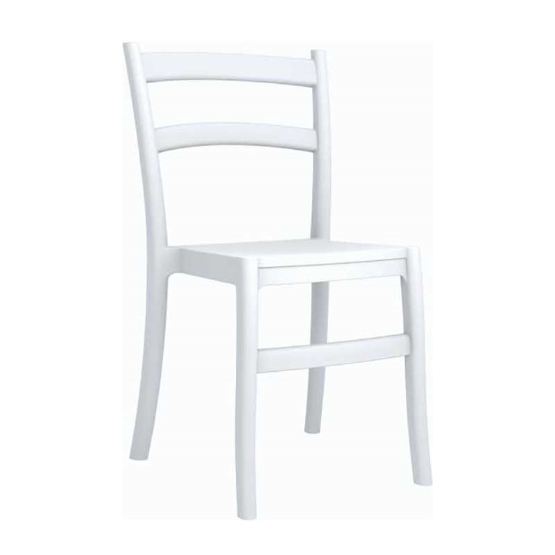 Κάρεκλα Κήπου Tiffany Πολυπροπυλενίου Λευκή 45x51x85 εκ.