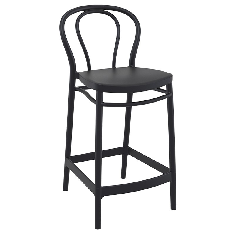 Σκαμπό Μπαρ Victor 65 Πολυπροπυλενίου Μαύρο 44x50x96 εκ.