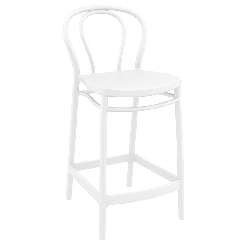Σκαμπό Μπαρ Victor 65 Πολυπροπυλενίου Λευκό 44x50x96 εκ.