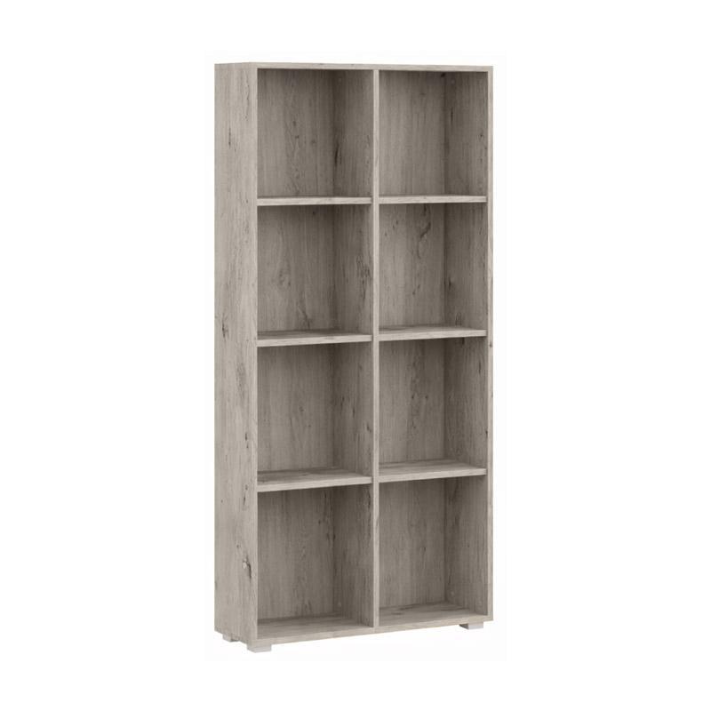 Βιβλιοθήκη - Ραφιέρα Smart 8P Fylliana Grey Oak χρώμα 74x25x146εκ Βιβλιοθήκη - Ραφιέρα Smart 8P Fylliana Grey Oak χρώμα 74x25x146εκ