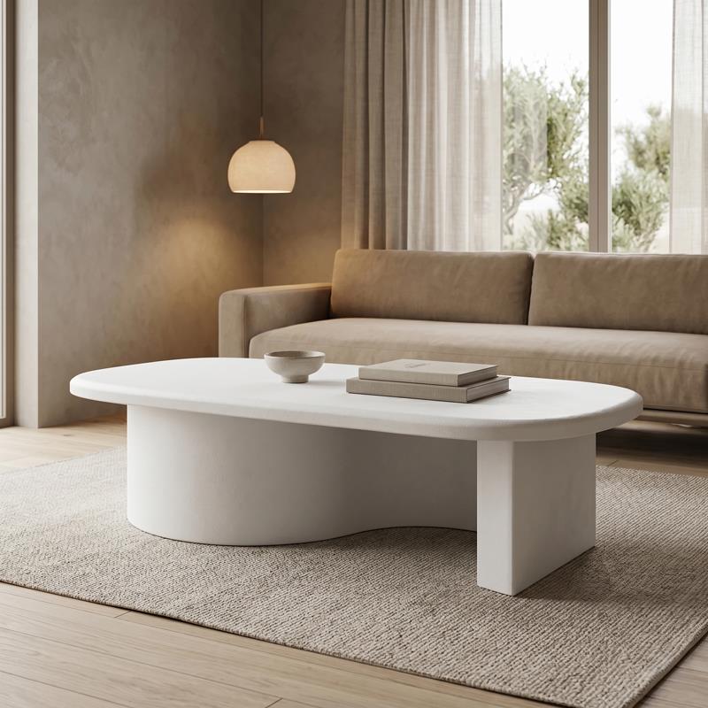 Τραπεζάκι σαλονιού Verven mdf λευκό 120x60x32εκ Τραπεζάκι σαλονιού Verven mdf λευκό 120x60x32εκ