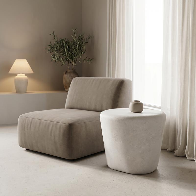 Βοηθητικό τραπέζι Fedris mdf λευκό Φ56x45εκ