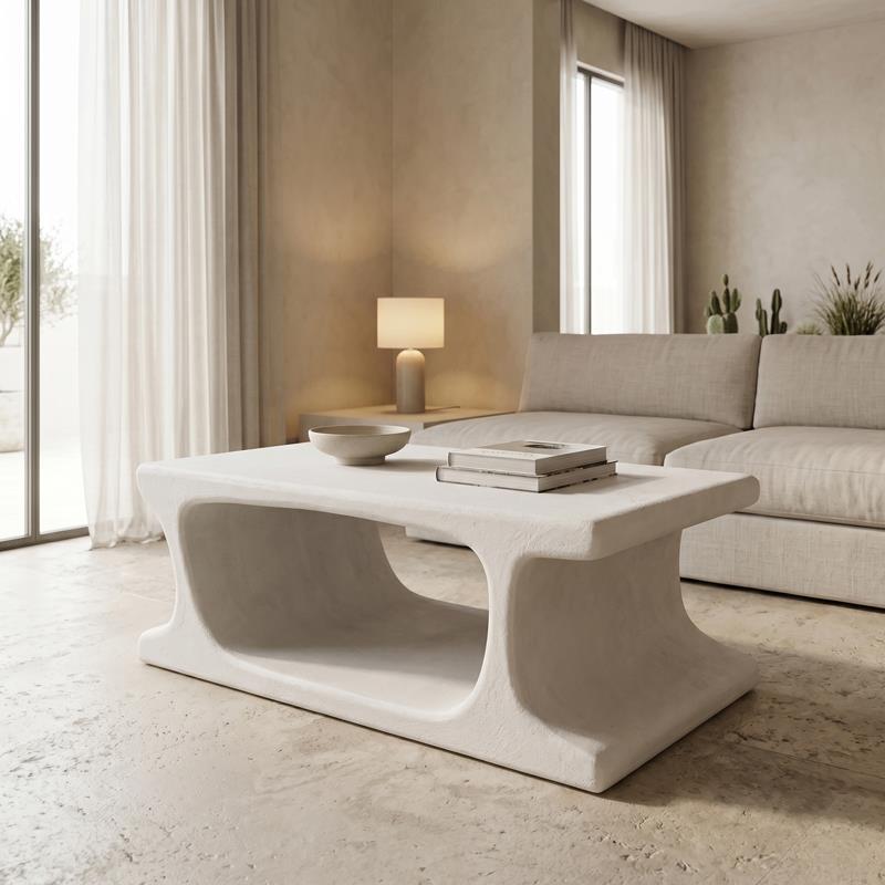 Τραπεζάκι σαλονιού Nafel mdf λευκό 120x60x45εκ
