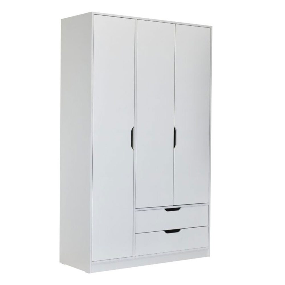Ντουλάπα MARTA 3Κ2F Τρίφυλλη MDF Λευκή 120x50x200εκ. Ντουλάπα MARTA 3Κ2F Τρίφυλλη MDF Λευκή 120x50x200εκ.