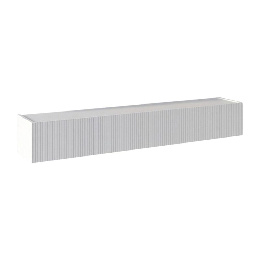 Έπιπλο τηλεόρασης Επιτοίχιο LUNA σε MDF Λευκό 180x40x28 εκ.