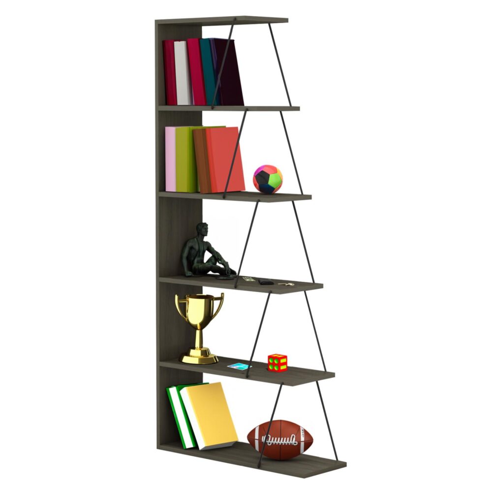 Βιβλιοθήκη MINI TARS Μελαμίνη Olive Grey - Μαύρο 65x22-24x146Υεκ. Βιβλιοθήκη MINI TARS Μελαμίνη Olive Grey - Μαύρο 65x22-24x146Υεκ.