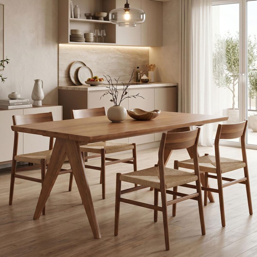 Τραπέζι Winslow ξύλο rubberwood ανοικτό καρυδί 160x85x75εκ Τραπέζι Winslow ξύλο rubberwood ανοικτό καρυδί 160x85x75εκ