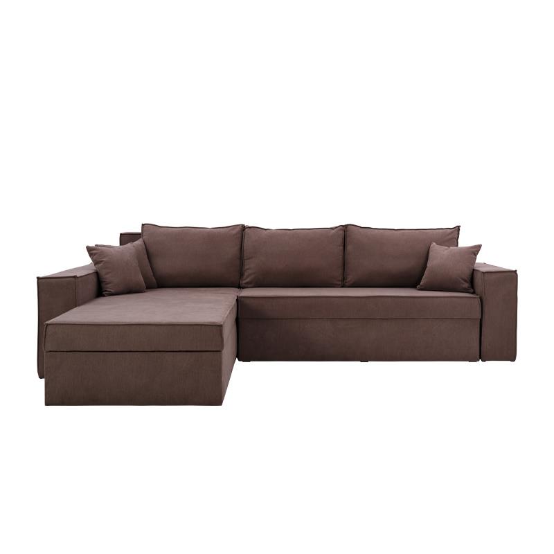 Γωνιακός Καναπές Olymp 4 Fylliana Καφέ 280x210x80 εκ.