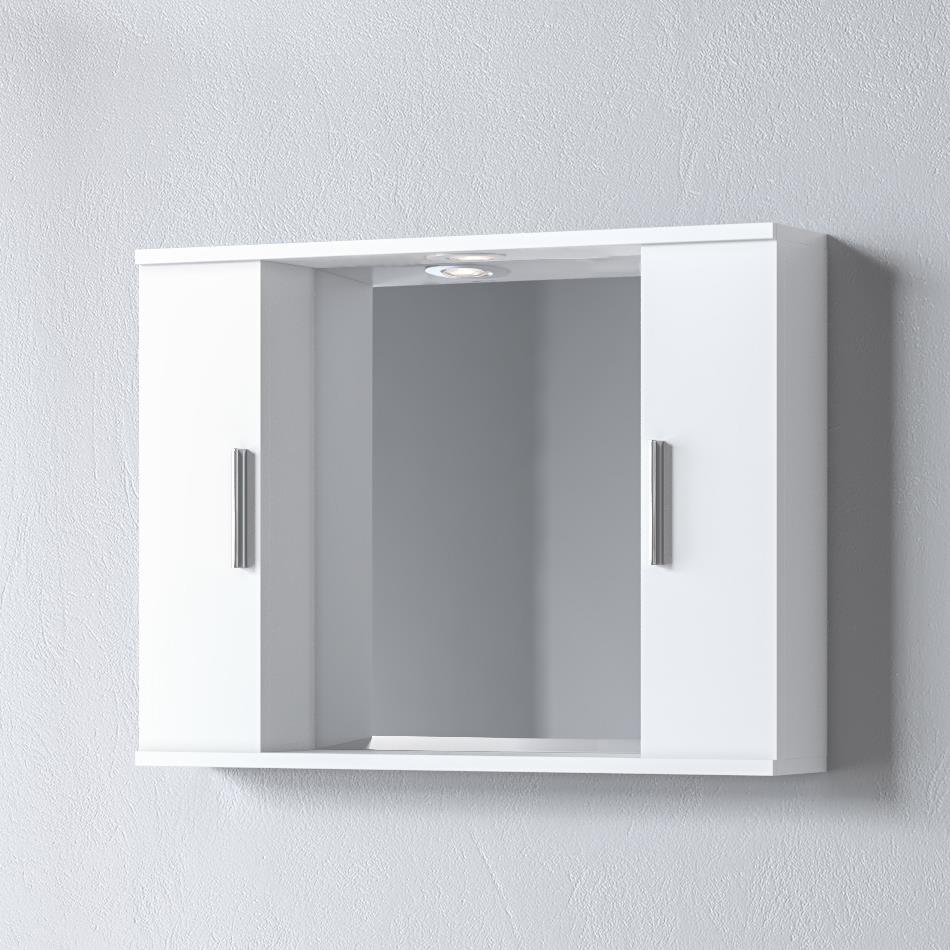 Καθρέπτης μπάνιου ALON 75 Διπλός Λευκός 75x15x56 εκ. Καθρέπτης μπάνιου ALON 75 Διπλός Λευκός 75x15x56 εκ.