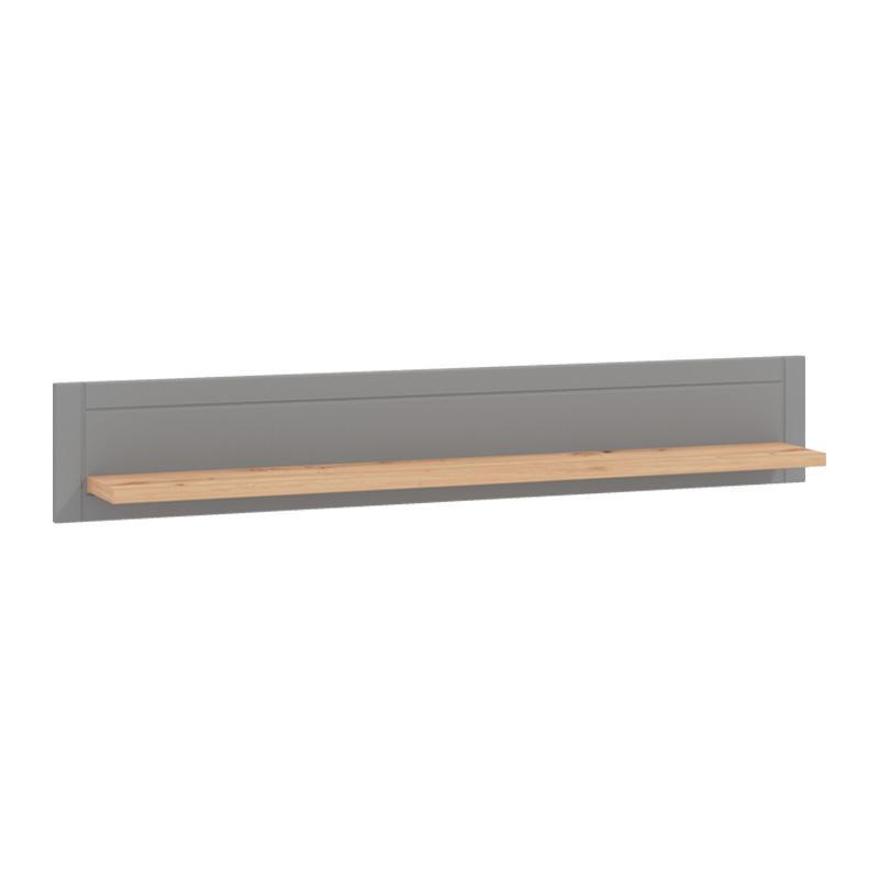 Ράφι τοίχου Valencia Artisan Oak - Γκρί Μάτ 146x19.5x24 εκ.