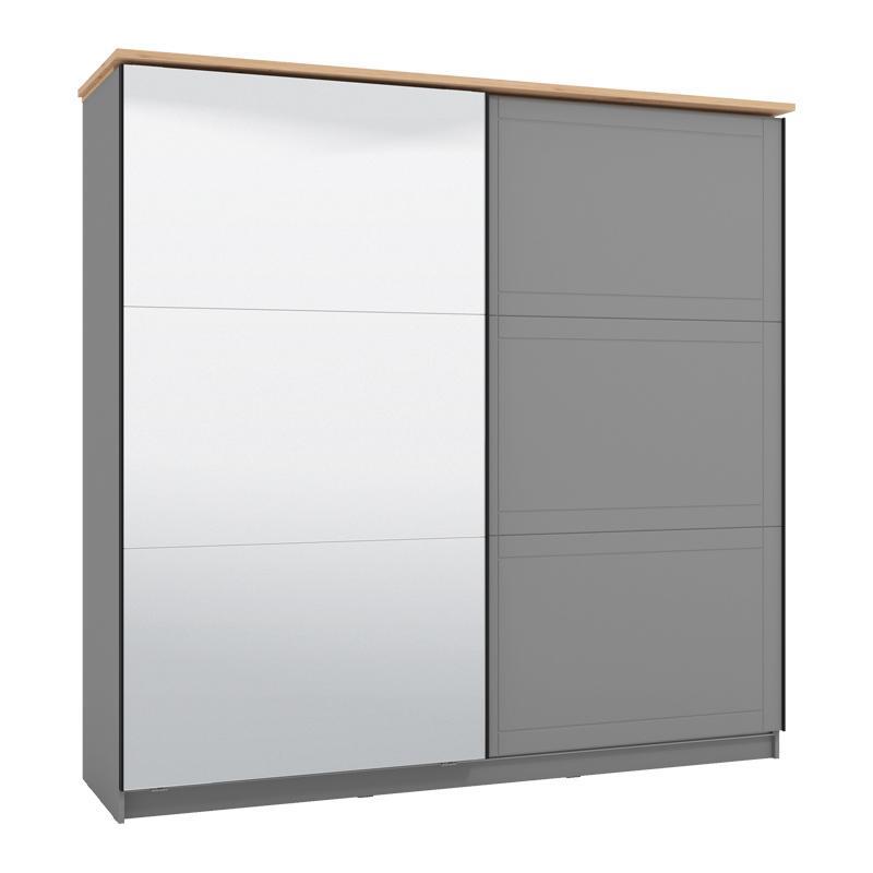 Ντουλάπα Valencia με Καθρέφτη 220 Γκρί - Artisan Oak - Γκρί Μάτ 220x62.5x214 εκ. Ντουλάπα Valencia με Καθρέφτη 220 Γκρί - Artisan Oak - Γκρί Μάτ 220x62.5x214 εκ.