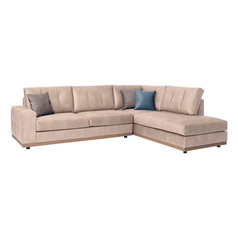 Γωνιακός Καναπές Mexico Fylliana Δεξιά Γωνία Μπέζ 280x220x87 εκ.