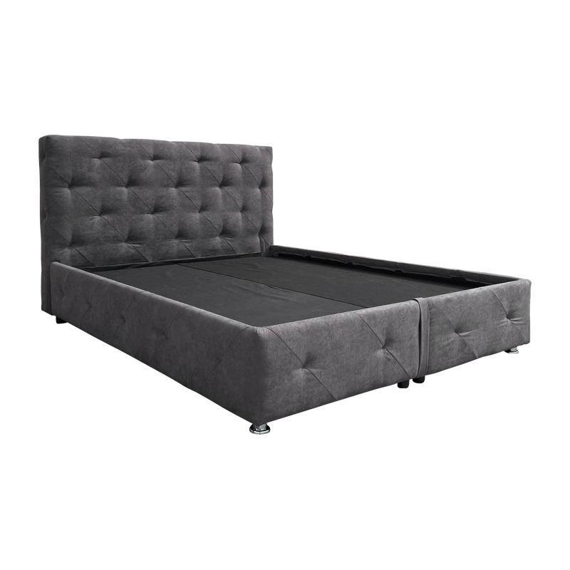 Επενδυμένο Κρεβάτι Libert Fylliana με Πάτωμα Γκρί 160x200 εκ.