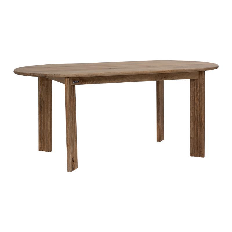 Τραπέζι Τραπεζαρίας Bhopal Fylliana Golden Brown 180x90x76 εκ.