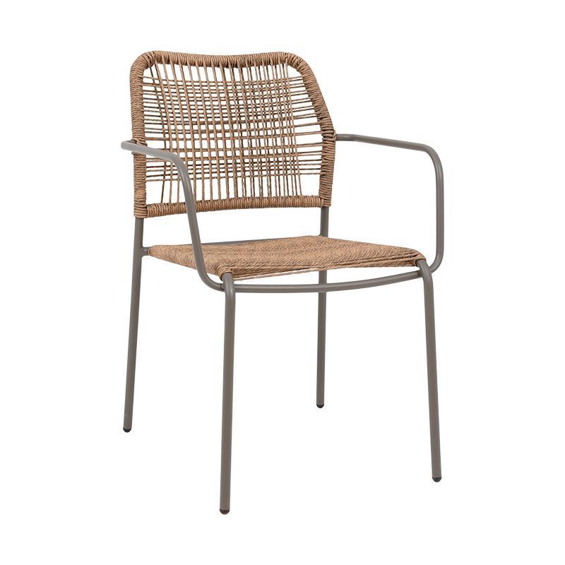 Καρέκλα Leana Fylliana Καφέ 56x59x80 εκ.