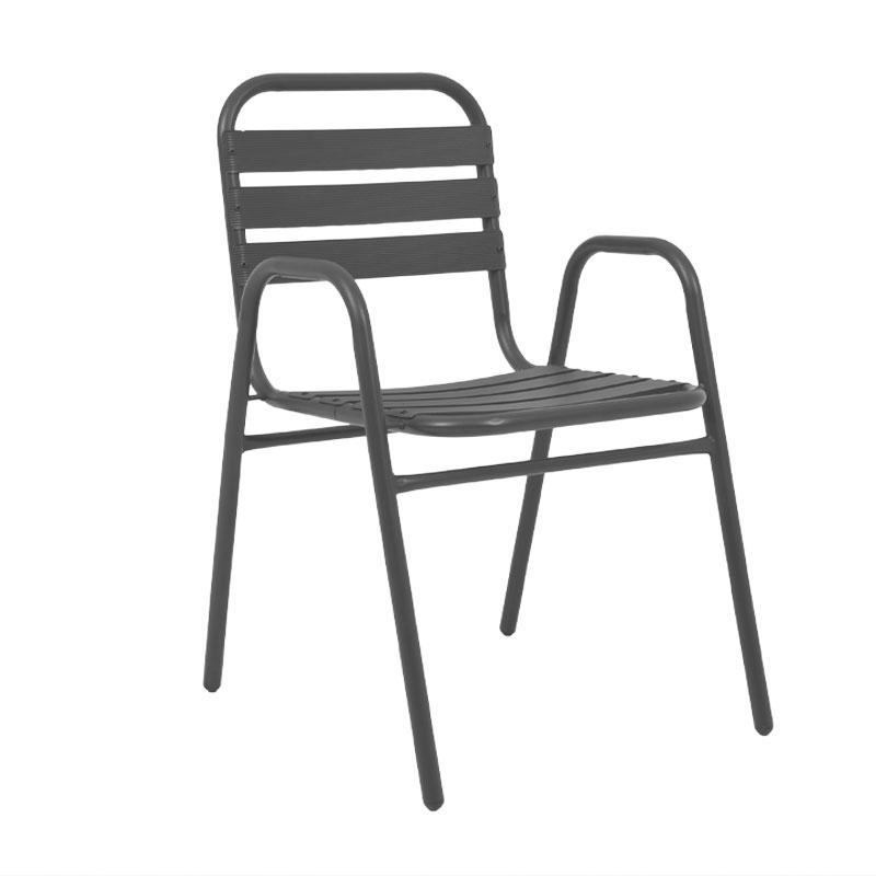 Καρέκλα FL004 Fylliana Μεταλλική Γκρί 53x58x78 εκ.