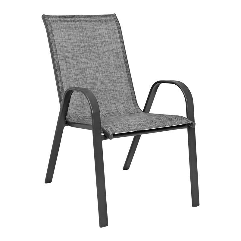Καρέκλα FL5001 Fylliana Textlene Γκρί - Ανοικτό Γκρί 55x72x92 εκ.