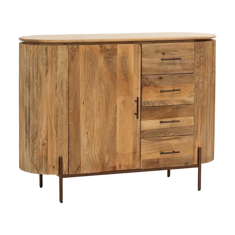 Κομότα - Συρταριέρα Bhopal Fylliana Golden Brown 120x40x90 εκ. Κομότα - Συρταριέρα Bhopal Fylliana Golden Brown 120x40x90 εκ.
