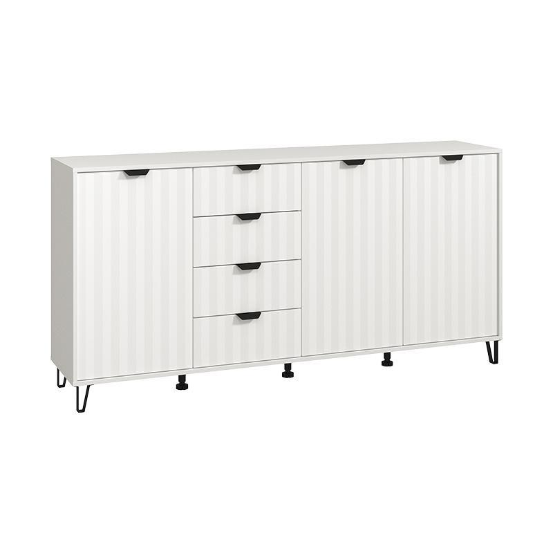 Κομότα - Μπουφές Brest 4Κ4F Λευκό - Λευκό Ματ 183x40x91 εκ. Κομότα - Μπουφές Brest 4Κ4F Λευκό - Λευκό Ματ 183x40x91 εκ.