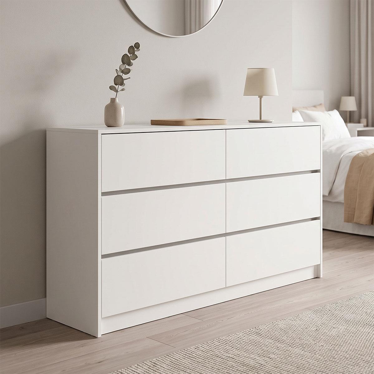 Συρταριέρα Kuanger mdf σε λευκή απόχρωση 120x40x70εκ Συρταριέρα Kuanger mdf σε λευκή απόχρωση 120x40x70εκ