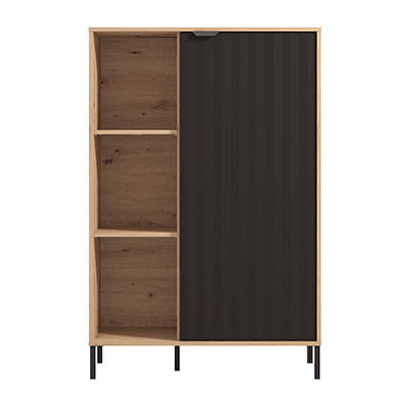 Βιτρίνα Vandea 2Κ POP Artisan - Μαύρο Ματ 87x40x131 εκ.