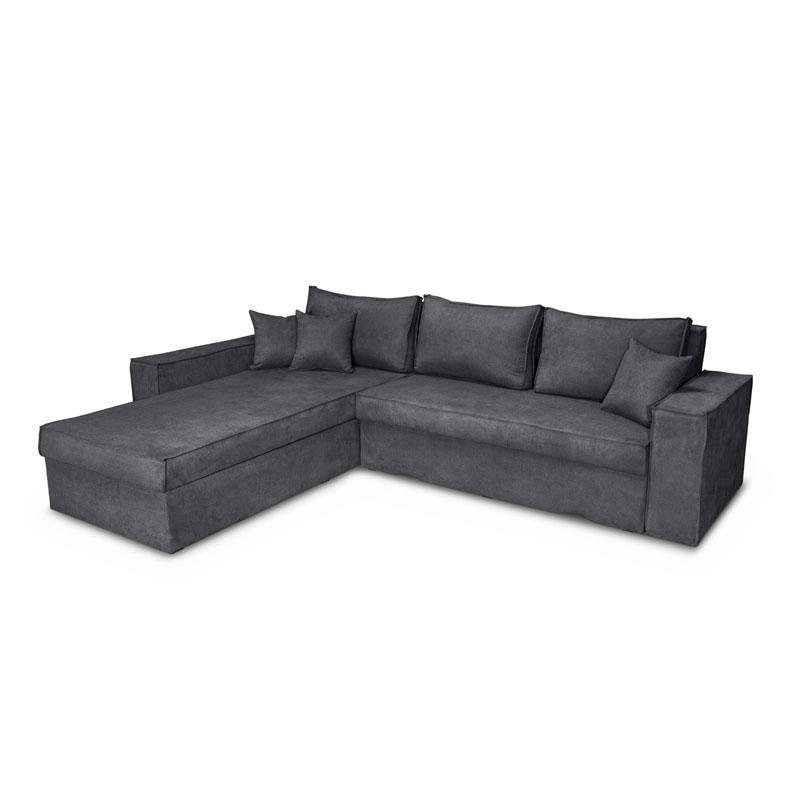 Γωνιακός Καναπές Olymp 23 Fylliana Γκρί 280x210x80 εκ.