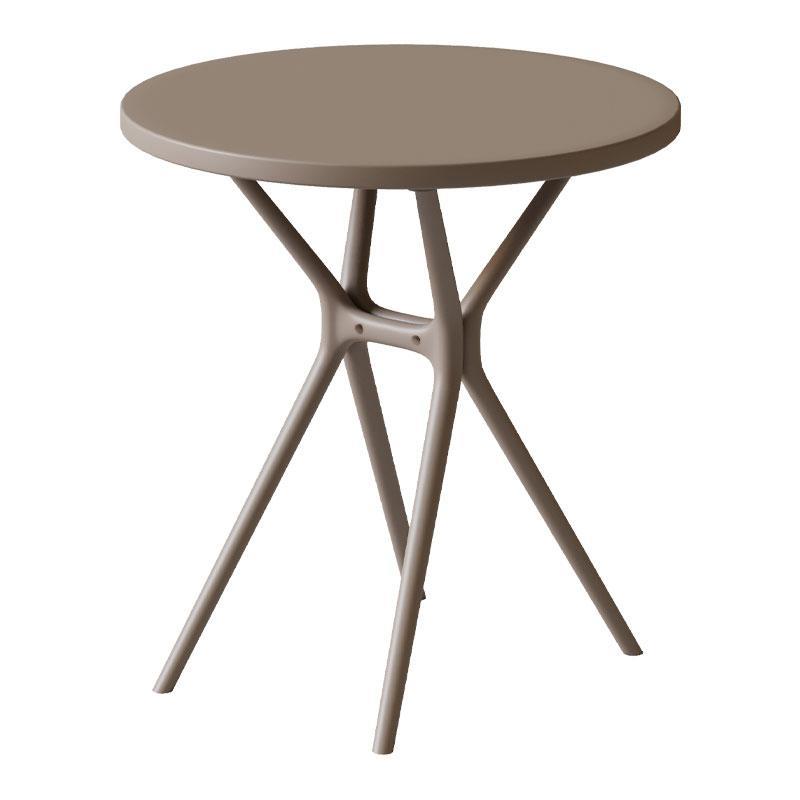 Τραπέζι FL7 Fylliana Στρογγυλό Πολυπροπυλενίου Cappuccino 70x70x71 εκ.