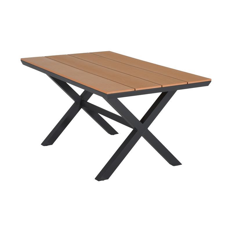 Τραπέζι FL6510 Fylliana Αλουμινίου Polywood Γκρί 150x90x75 εκ.