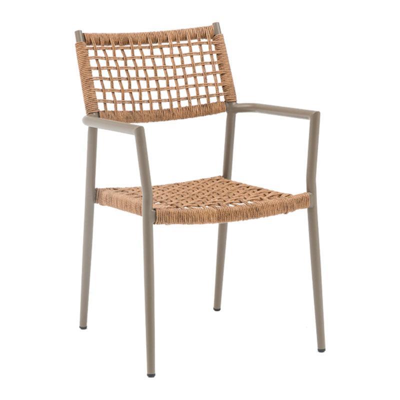 Καρέκλα Chiara Fylliana Καφέ 56x58x86 εκ.